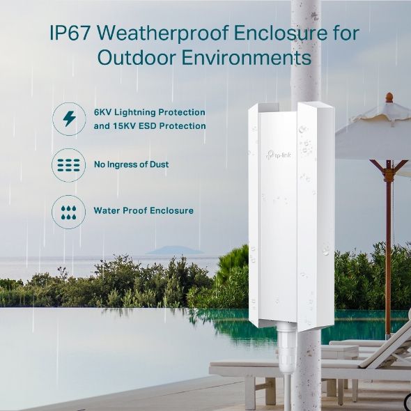 Точка доступа TP-LINK EAP610 OUTDOOR AX1800, 1xGE LAN, PoE, Passive PoE