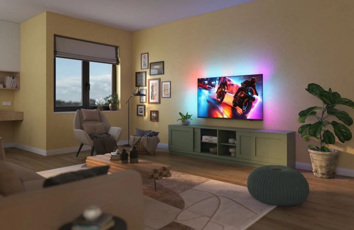 Телевізор 65" Philips MiniLED 4K 144Hz Smart Titan OS Black Ambilight