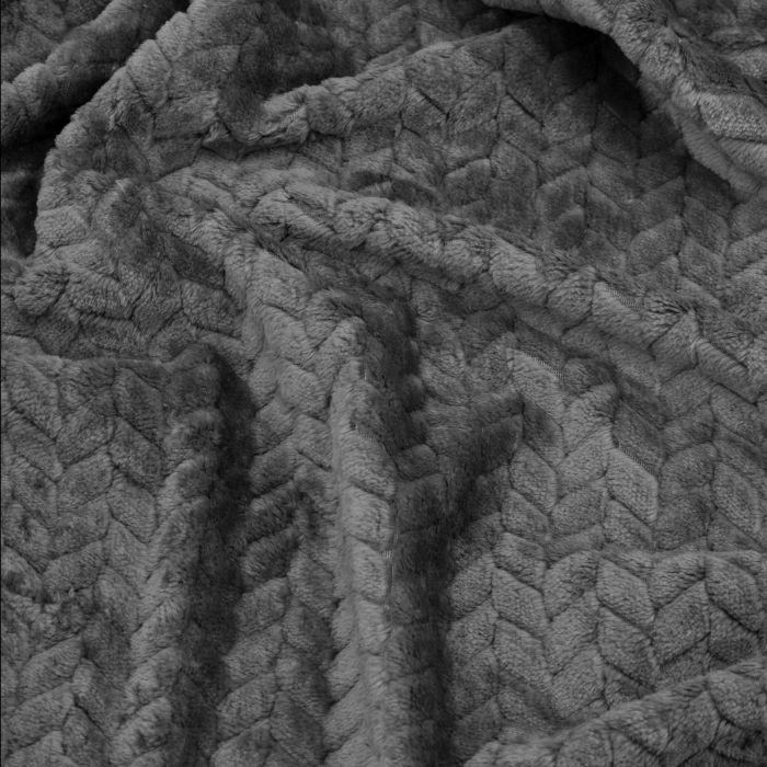 Плед Ardesto Jacquard Braid 160х200см, 100% поліестер, сірий