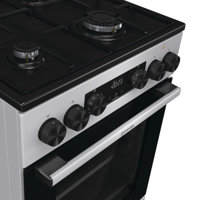 Плита Gorenje комби, 62л, 50x60см, дисплей, IconLed,эмалированные, титан