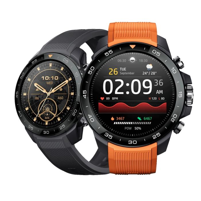 Смарт-годинник Mibro GS Explorer S 48мм, 1.32", 466x466, AMOLED, BT 5.3, Dual-band GPS, 10 ATM, чорний обсидіан