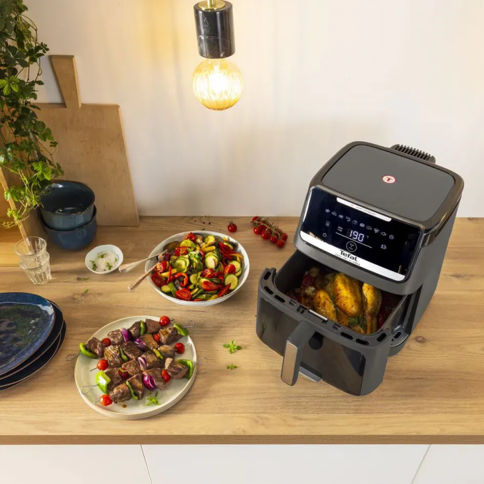 Мультипечь Tefal Easy Fry Silence XXL, 1800Вт, чаша-7л, сенсорное управл., пластик, темно-серый