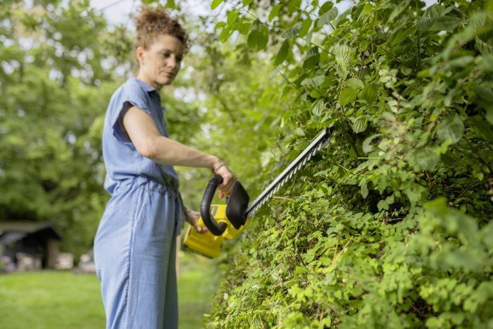 Кущоріз акумуляторний Karcher HGE 2-18 18В лезо 45см крок різу 18мм 2.34кг без АКБ та ЗП