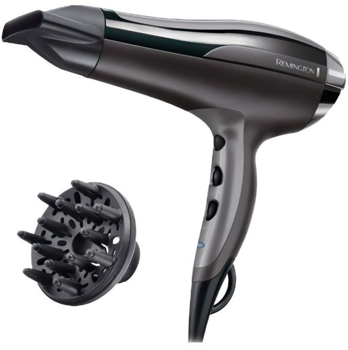 Фен Remington Pro-Air Turbo, 2400Вт, режимов-3, дифузор,турмалиновая иониз-я, хол. обдув, черный