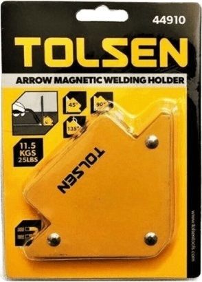 Угольник сварочный Tolsen магнитный, угол 45/75/135°, 11.3кг