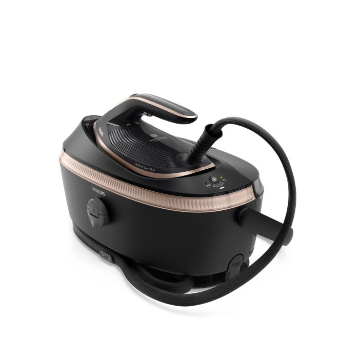 Парогенератор Philips PerfectCare 8000, 3120Вт, 1400мл, паровой удар -800гр, верт. отпаривание, черный