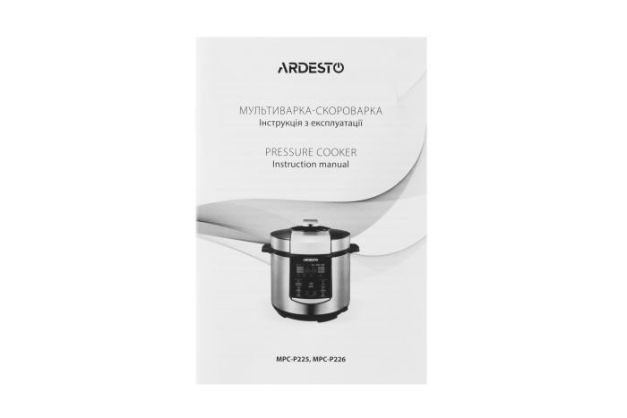 Мультиварка-скороварка Ardesto, 900Вт, чаша-5л, электронное управл., книга рецептов, металл/пластик, серый
