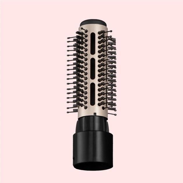 Фен-щетка Remington Coconut Smooth, 1000Вт, режимов-2, ионизиция, хол. обдув, 2 насадки, черно-розовый