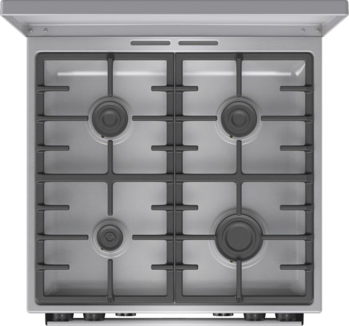 Плита Gorenje комби, 71л, 60x60см, дисплей,  чугун, с крышкой, программатор IconLed,нерж