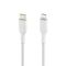 Кабель USB-C > Lightning заряджання/синхронізації Belkin 2м, 30Вт, Type-C, плетений, білий