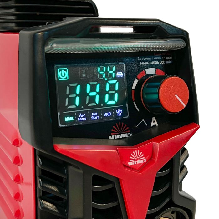 Зварювальний апарат інверторний MMA-1400h LCD mini ток 140А потужність 4.5кВА 220В 2.2кг