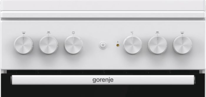 Плита Gorenje комби, 68л, 50x60см, эмалированные реш, с крышкой, белый
