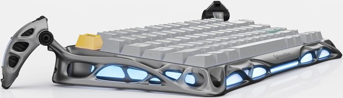 Клавиатура механическая GravaStar Mercury K1 Pro 80keys, GravaStar x Kailh Speedy Mint, EN/UKR, BT/WL/USB, сірий