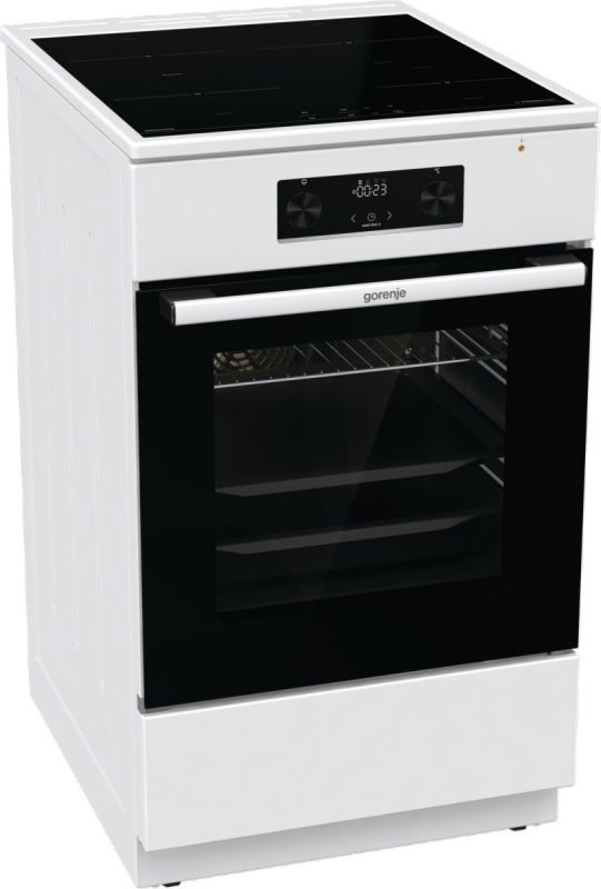 Плита Gorenje електрична індукційна, 70л, 50x60см, дисплей, програматор IconLed, поєднання конфорок, білий