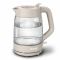 Электрочайник Tefal Morning Glass Kettle, 1.7л, стекло, с подсветкой, бежевый