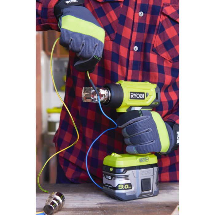 Фен строительный аккумуляторный Ryobi ONE+ R18HG-0 18В 0-470°C 170л·мин 0.6кг без АКБ та ЗУ