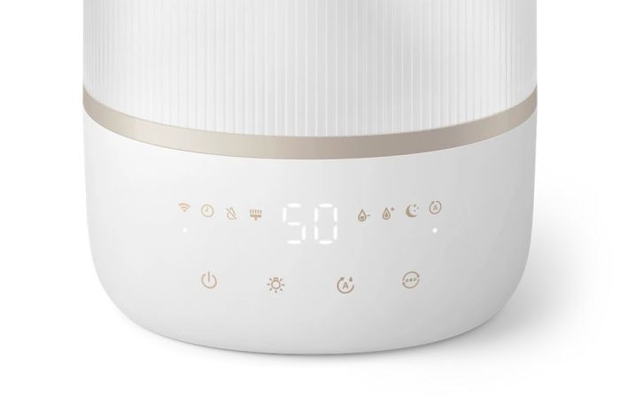 Зволожувач повітря Philips традиційне зволоження Series 1001, 41м2, 3л, 275мл/г, електр. кер-ння, режим сну, нічник, білий