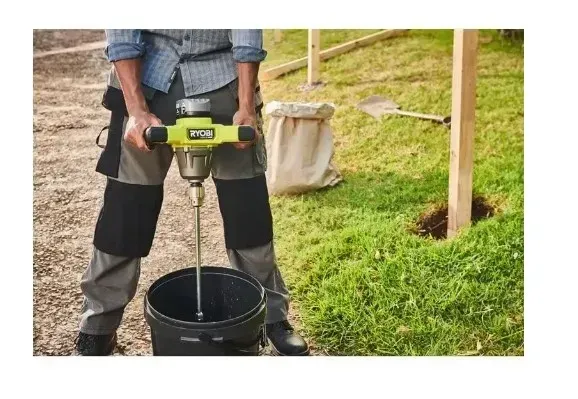 Міксер будівельний акумуляторний Ryobi ONE+ HP RPM18X-0 18В 800об/хв 6 рівнів швидкості плавний пуск 3.1кг без АКБ та ЗП