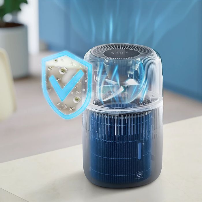 Зволожувач повітря Philips традиційне зволоження Series 5001, 56м2, 4.5л, 400мл/г, електр. кер-ння, режим сну, нічник, темно-синій