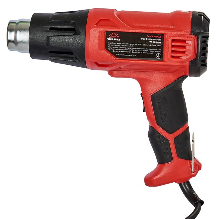 Фен будівельний Vitals Tf 162GM 1600Вт 380/500°C 300-500л/хв 0.75кг