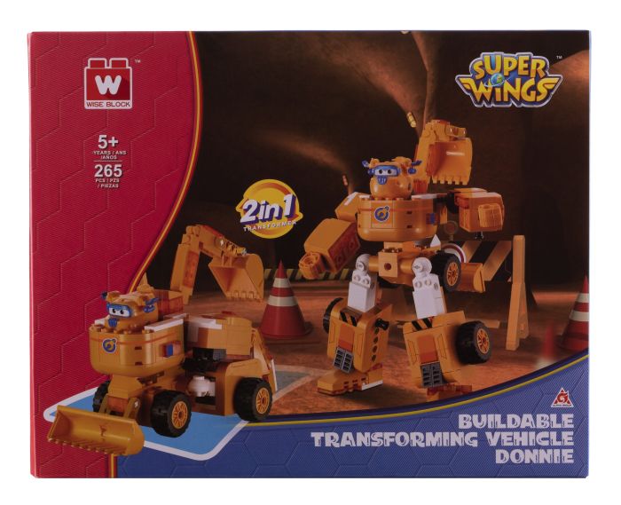 Конструктор-трансформер Super Wings Small Blocks 2-in-1 Buildable Transforming Vehicle Донни (Donnie)
