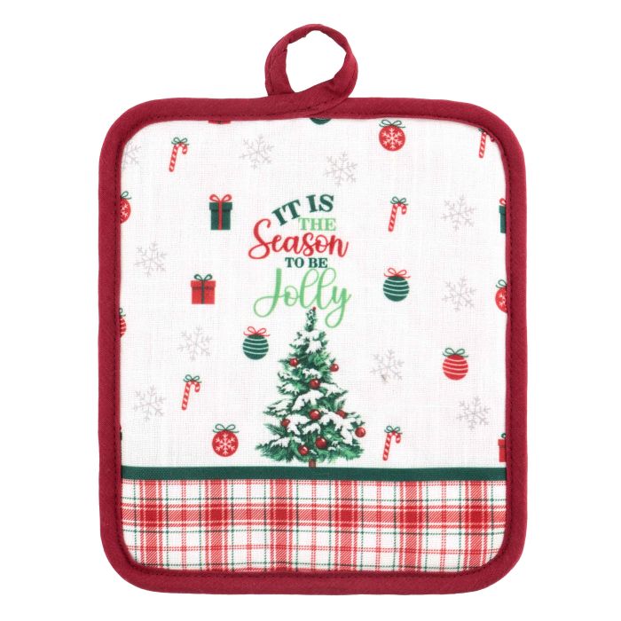 Подарочный набор для кухни Ardesto Christmas Tree, 3шт, 100% хлопок (полотенечко), 100% полиэстер (прихватки), зеленый