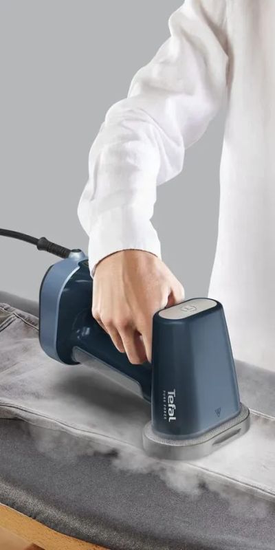 Відпарювач Tefal компактний Pure Force 3в1, 1800Вт, 180мл, постійна пара - 35гр, керам. підошва, синій