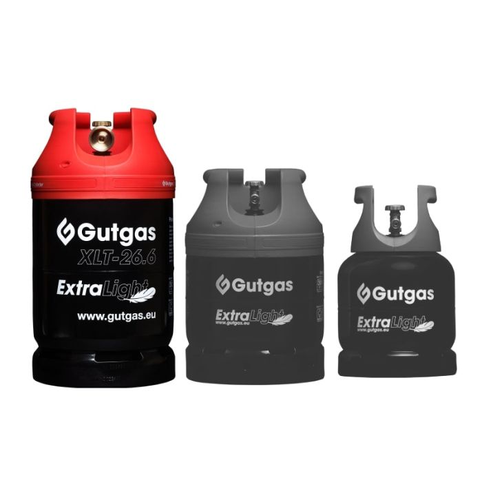 Балон газовий сталевий Gutgas Ragasco ExtraLight XLT-26.6, 26.6л, 30бар, вентиль KLF, 7.3кг