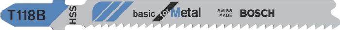 Полотно пиляльне для електролобзика Bosch Professional по металу T 118 B, 1.9-2.3х92мм, 5шт