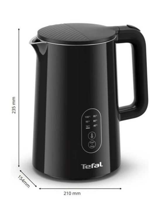 Электрочайник Tefal Thermo Protect Control 1.5л, Strix, с двойными стенками, 6 темп.реж, черный