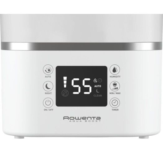 Зволожувач повітря Rowenta Aqua Boost, традиційне зволоження, 40м2, 2,5л, 380мл/г, електр. кер-ння, авт. вимкнення, білий