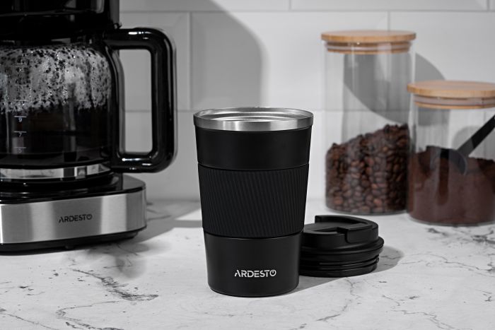 Термочашка Ardesto Urban, 380мл, нержавеющая сталь, черный
