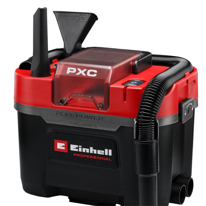 Пылесос профессиональный аккумуляторный Einhell Professional TP-VC 18/10 Li BL 18В 130мбар контейнер 10л влажная/сухая уборка Dust Class L 3.05кг без АКБ и ЗП