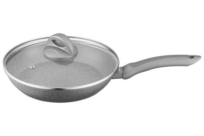 Сковорода з кришкою ARDESTO Gemini Gourmet Vasto, 24см, алюміній, сірий