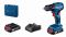 Шуруповерт-дрель аккумуляторный Bosch GSR 185-LI, 18В 2х2.0 Ач, 50Нм, 20+1, 500/1900об/мин, 0.9кг