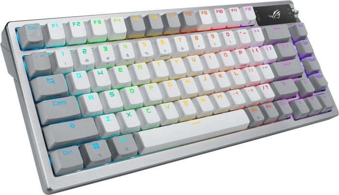 Клавиатура механическая ASUS ROG Azoth 81key, NX Red, USB-A/WL/BT, EN, RGB, белый