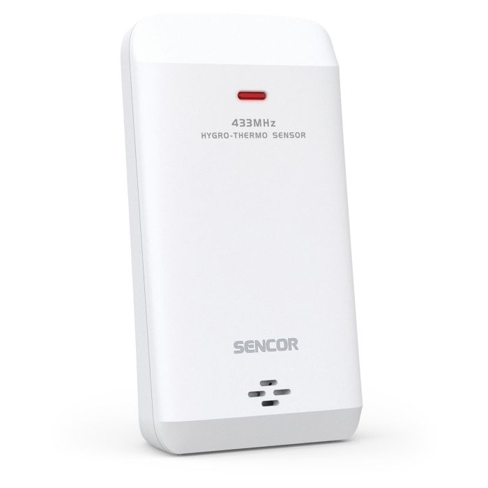 Метеостанція Sencor, внутр/зовн вимірювання, від мережі/CR2032х1+ААх2, темп-ра, вологість, час, прогноз погоди, чорний