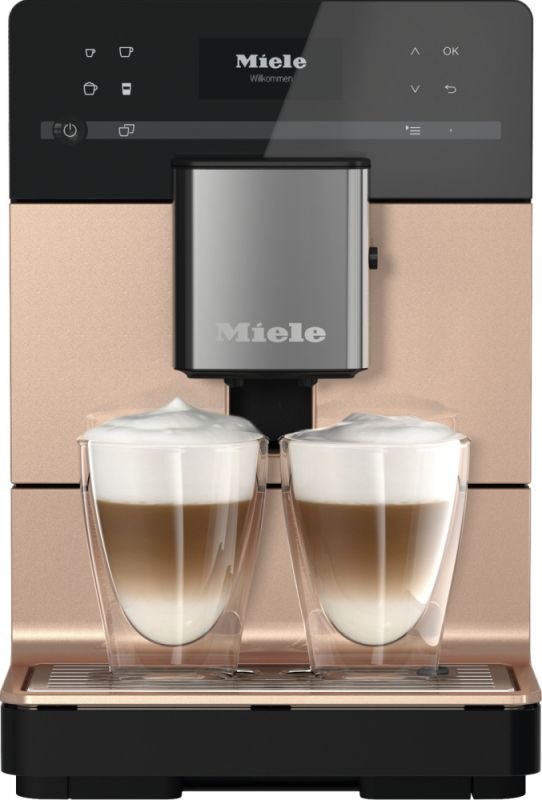 Кофемашина Miele CM 5510 1.3л, зерно + молоко, автомат.капучинатор, аторецептов - 12, розово-золотой