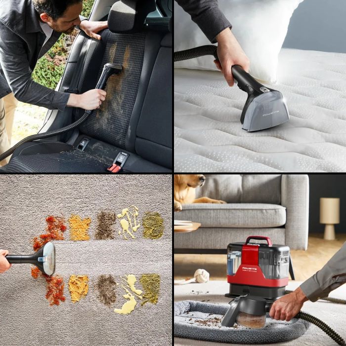 Пилосос Rowenta миючий Clean It Hot & Cold, 1150Вт, конт пил -1,5л, вода -2,3л, 13500 Па, 2 насадки, чорно-червоний