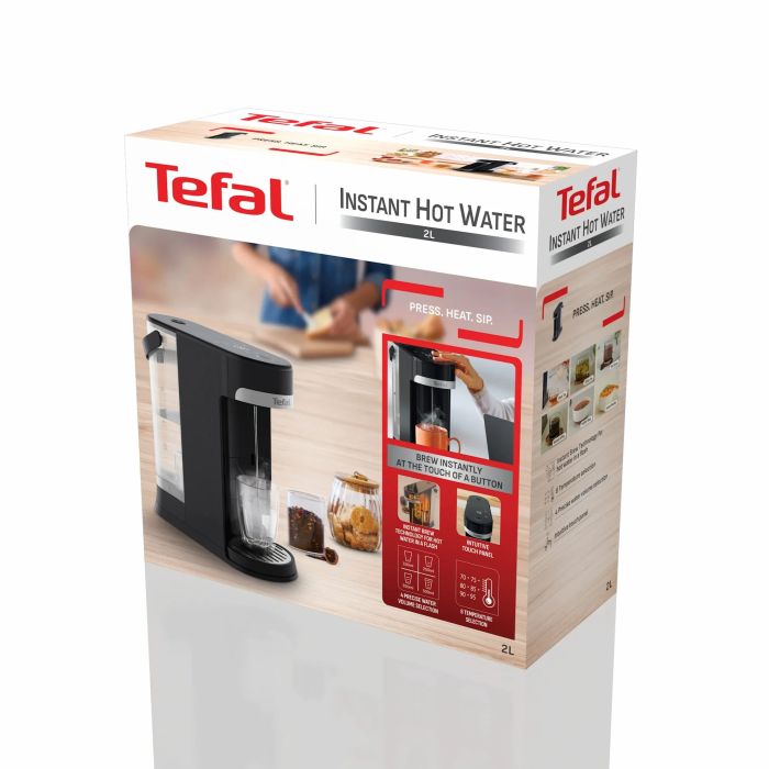 Електрочайник-диспенсер Tefal Instant Hot Water 2л, 5 темп.реж, мгновенный нагрев, сенc. управл, черний