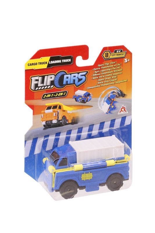 Машинка-трансформер Flip Cars 2в1 Міський транспорт, Вантажівка і Навантажувач