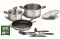 Набір посуду Tefal Daily Cook, 11предметів, нержавіюча сталь, бакеліт, скло
