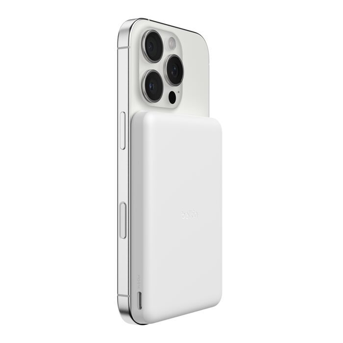 Портативное зарядное устройство Power Bank Belkin 5000мАч, Slim Magnetic Wireless, белый