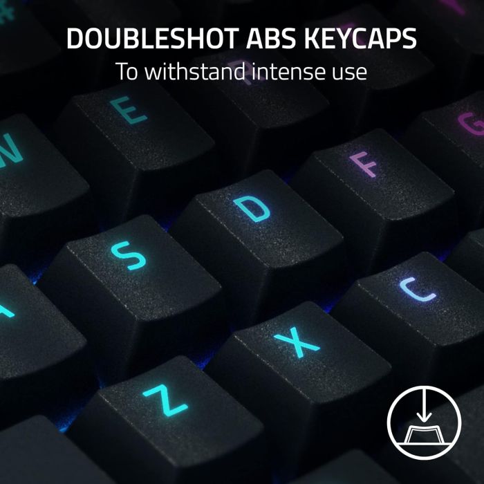 Клавіатура механічна Razer BlackWidow V4 Pro 104key, Yellow Switch, USB-A, EN, RGB, чорний
