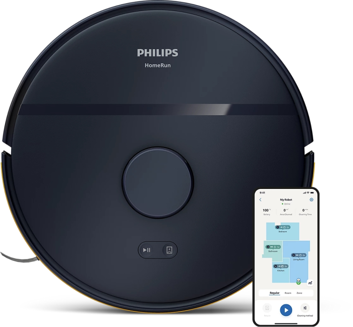 Робот-пылесос Philips Series 2000, h=40.3см, влажная уборка, конт пыль -0.25л, автон. раб. до 130мин, НЕРА 11, белый