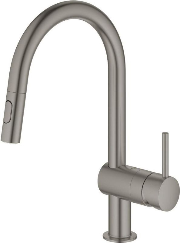 Змішувач для кухні Grohe Minta, довж.виливу - 223мм, поворотний/витяжний, графіт темний матовий