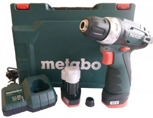 Шурупокрут-дриль акумуляторний Metabo PowerMaxx BS BASIC 12В 2х2А·год 17·34Нм 0-360·0-1400об/хв 0.8кг