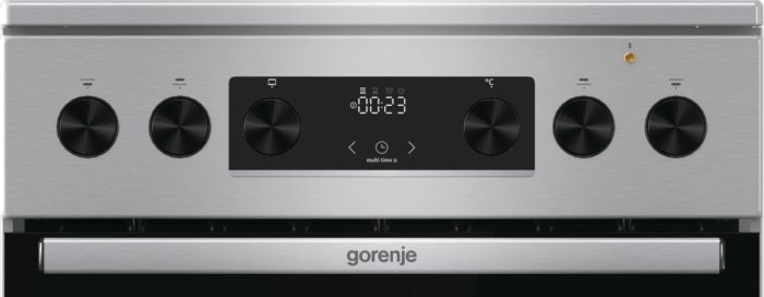 Плита Gorenje електрична склокерамічна, 70л, 50x60см, дисплей, приготування з паром, програматор, нерж