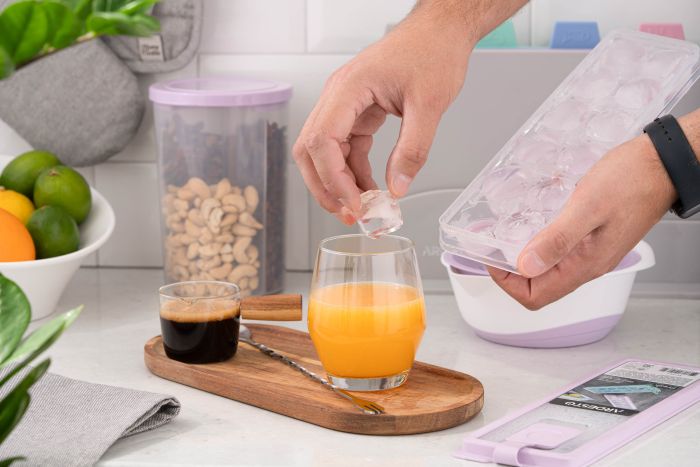Форма для льда с крышкой ARDESTO Fresh Cylinder, 27х9.5х3.8см, силикон, пластик, лиловый
