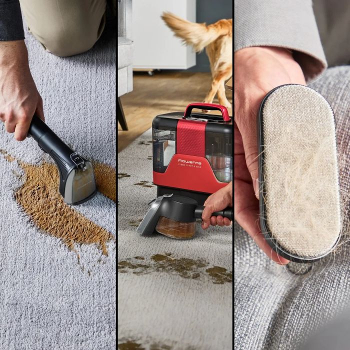 Пилосос Rowenta миючий Clean It Hot & Cold, 1150Вт, конт пил -1,5л, вода -2,3л, 13500 Па, 2 насадки, чорно-червоний